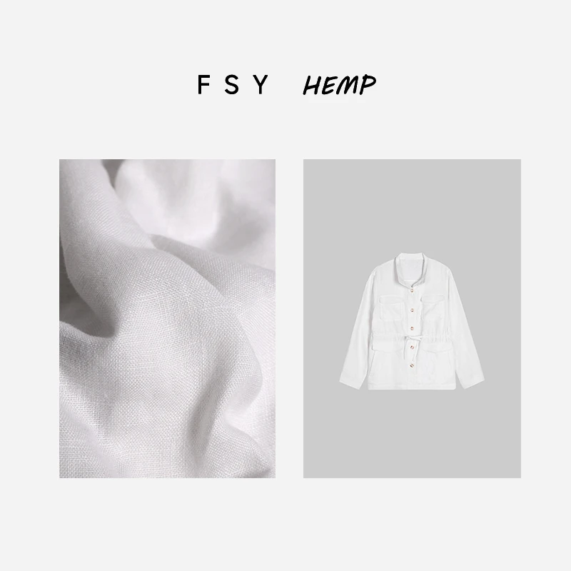 【旅行者夹克】9支重磅纯汉麻夹克翻领多口袋防晒腰部抽绳2025252