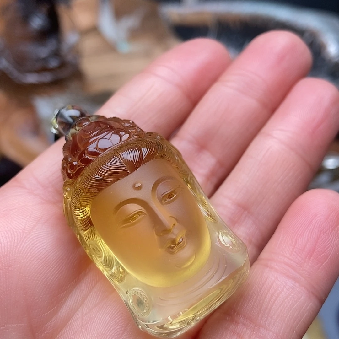 水晶未镶嵌颈饰吊坠