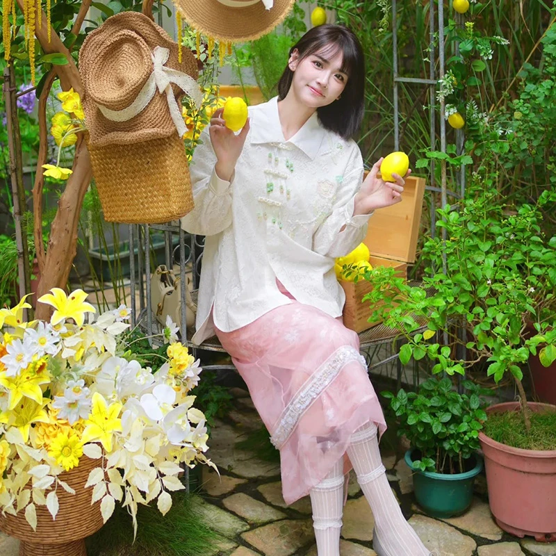 CHARFEN朝峰夏季复古古风长款日常中国风女CFE3G090-0112E