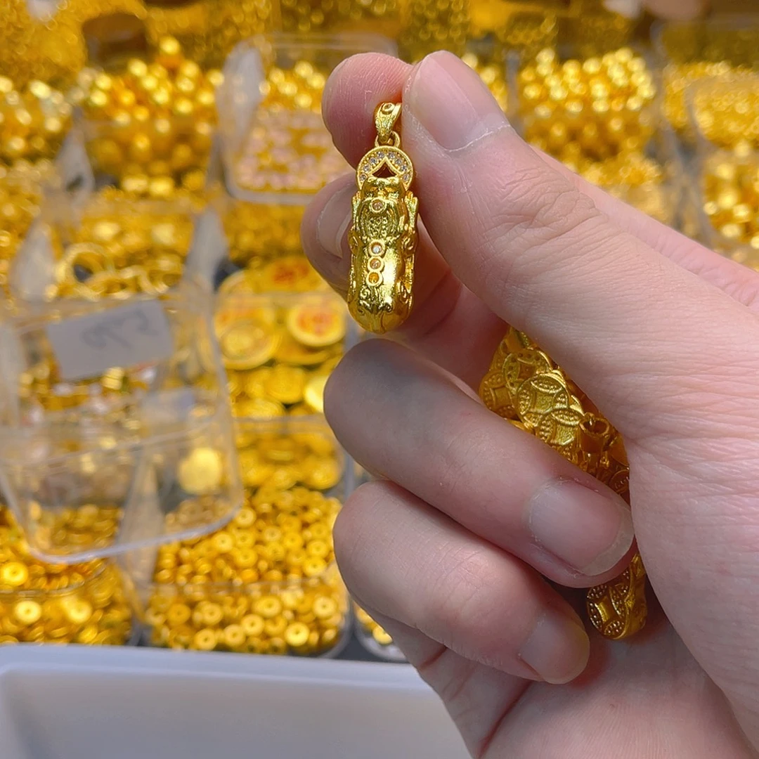 锆石铜合金镶嵌貔貅1个