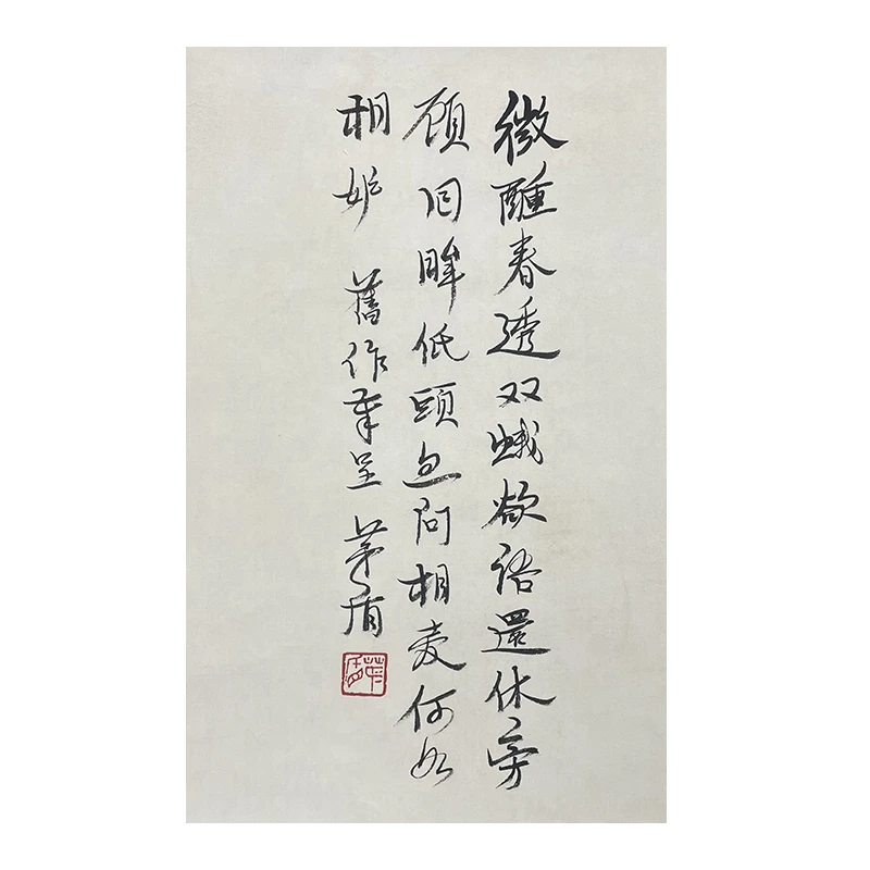 c-2601矛老师托底书法34*45cm