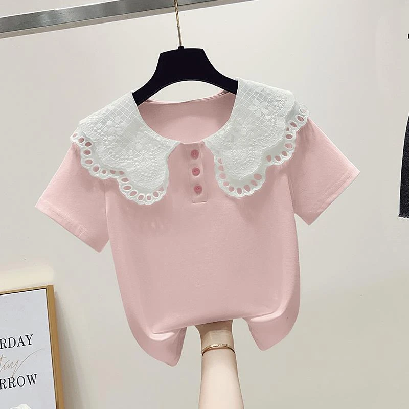 高知穿搭miu系减龄正肩短袖t恤女2025新款夏季设计感小众甜辣上衣