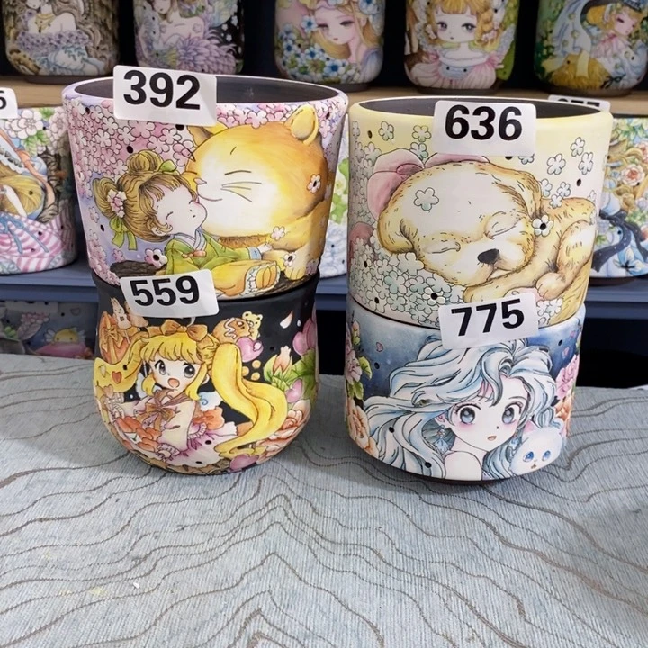红陶?****岛景德镇陶瓷多肉花盆多彩花盆