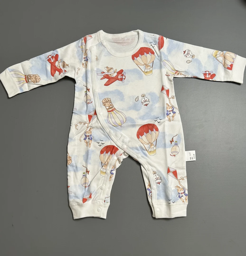 【热气球兔】偏开棉毛哈衣