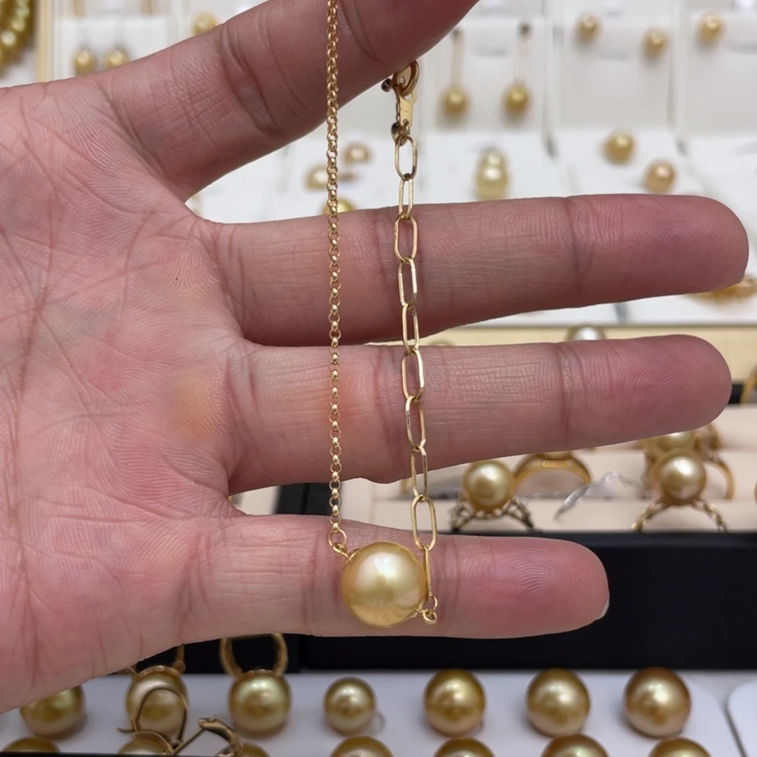 海水珍珠手链18K金镶嵌m***i