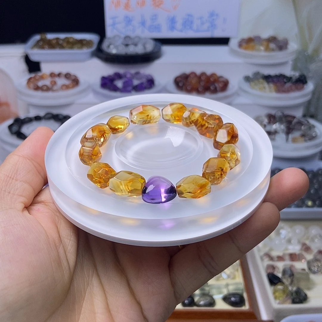 水晶手链未镶嵌?定制打孔不退换