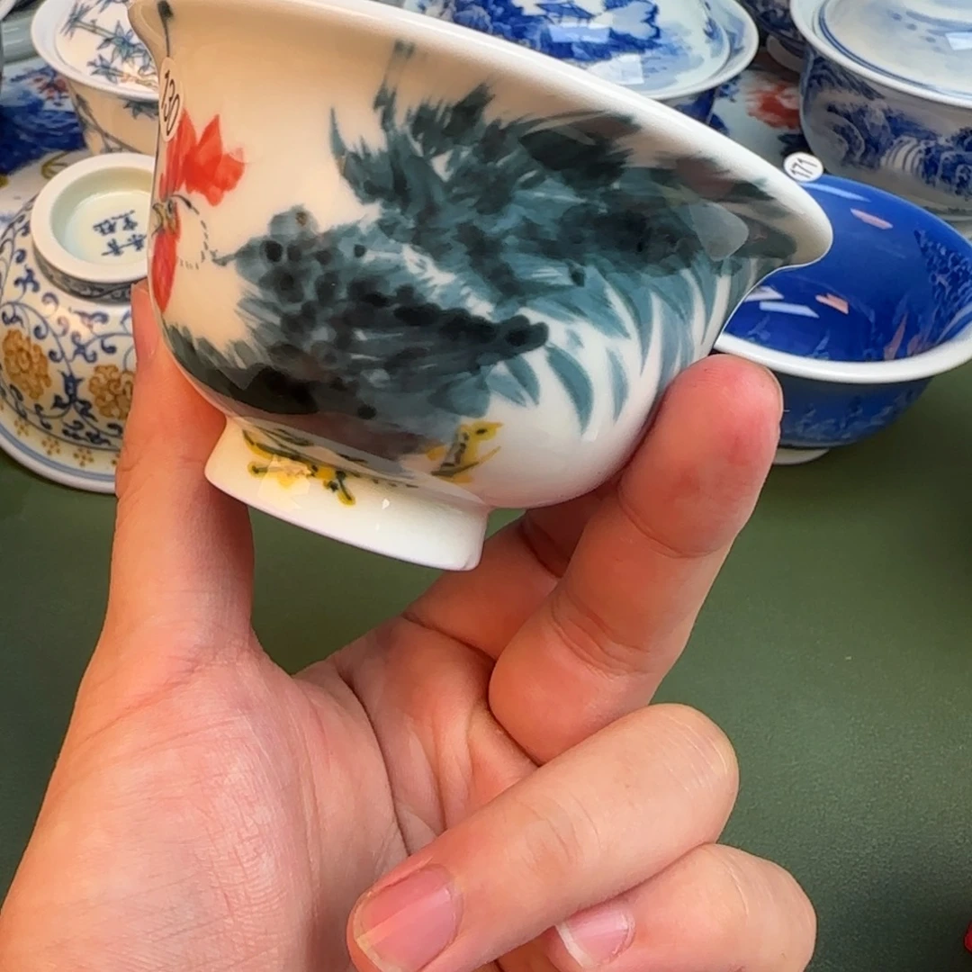 彦祖纯手工手绘茶具130