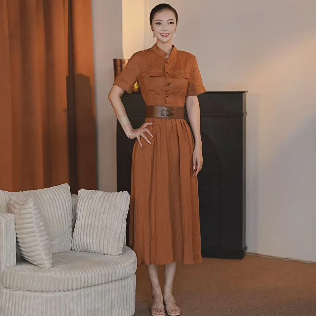 【Cc】曼城记忆 夏季法式复古轻奢气质高级感连衣裙-HZ795