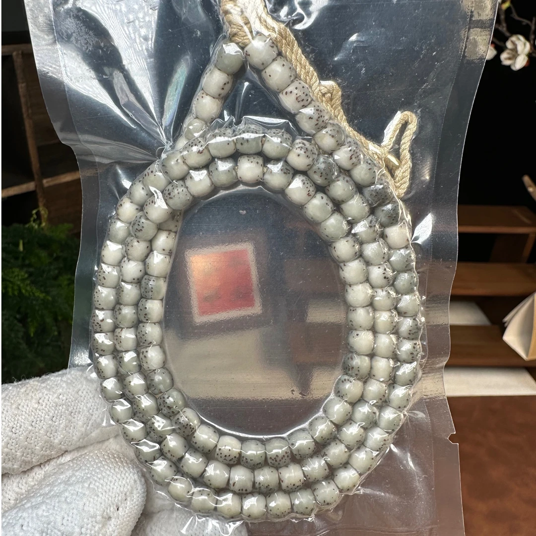 6*5原生态星月菩提石玉料108长串