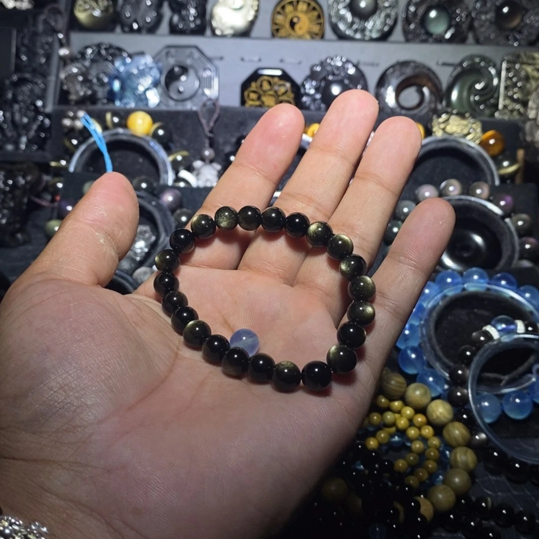 黑曜岩未镶嵌手链洛***Y