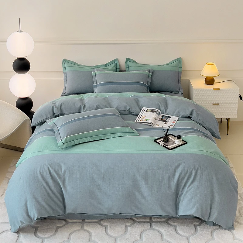 【100%纯棉】四件套双人床单被套简约斜纹新疆棉纯棉四件套轻奢被罩