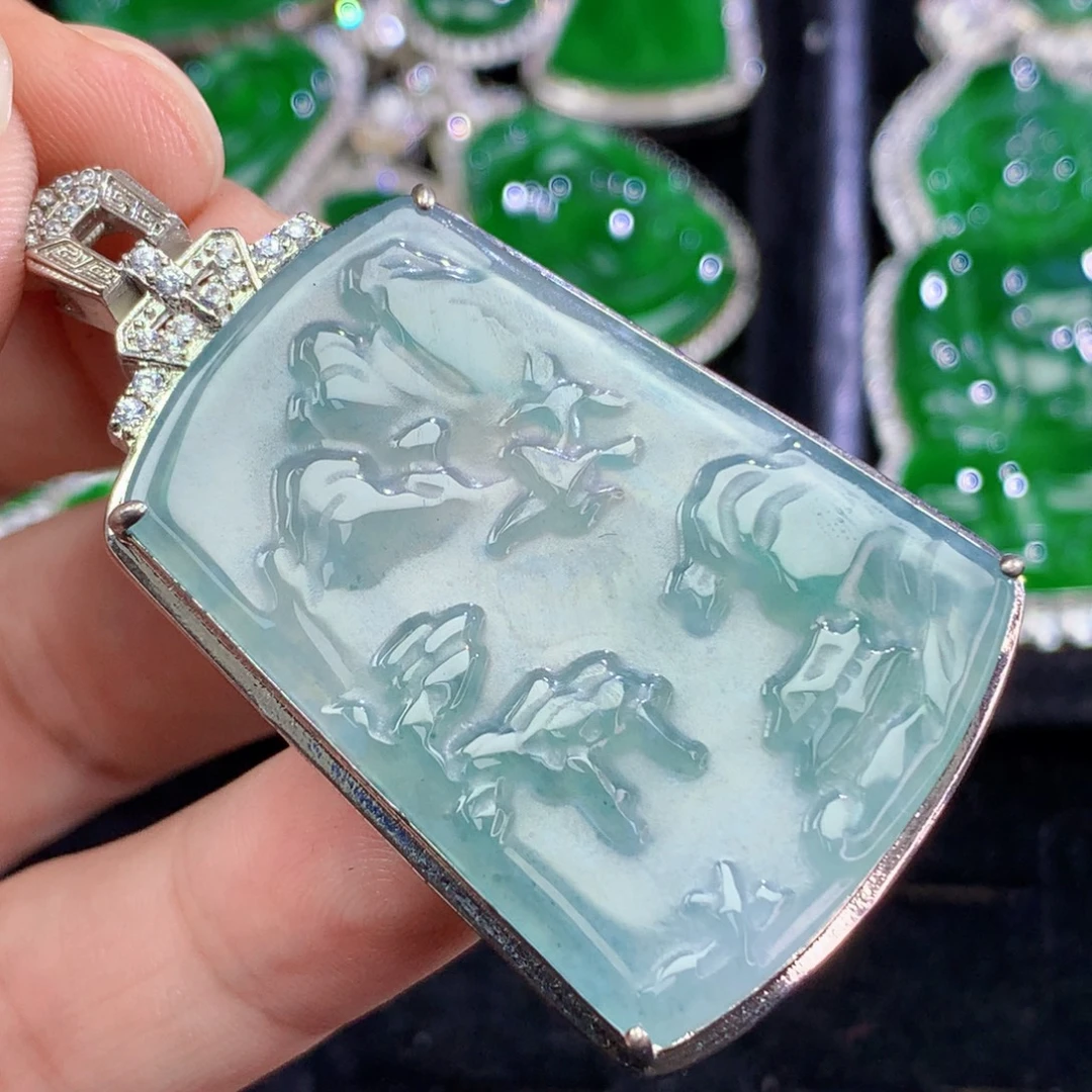 翡翠未镶嵌颈饰翡翠