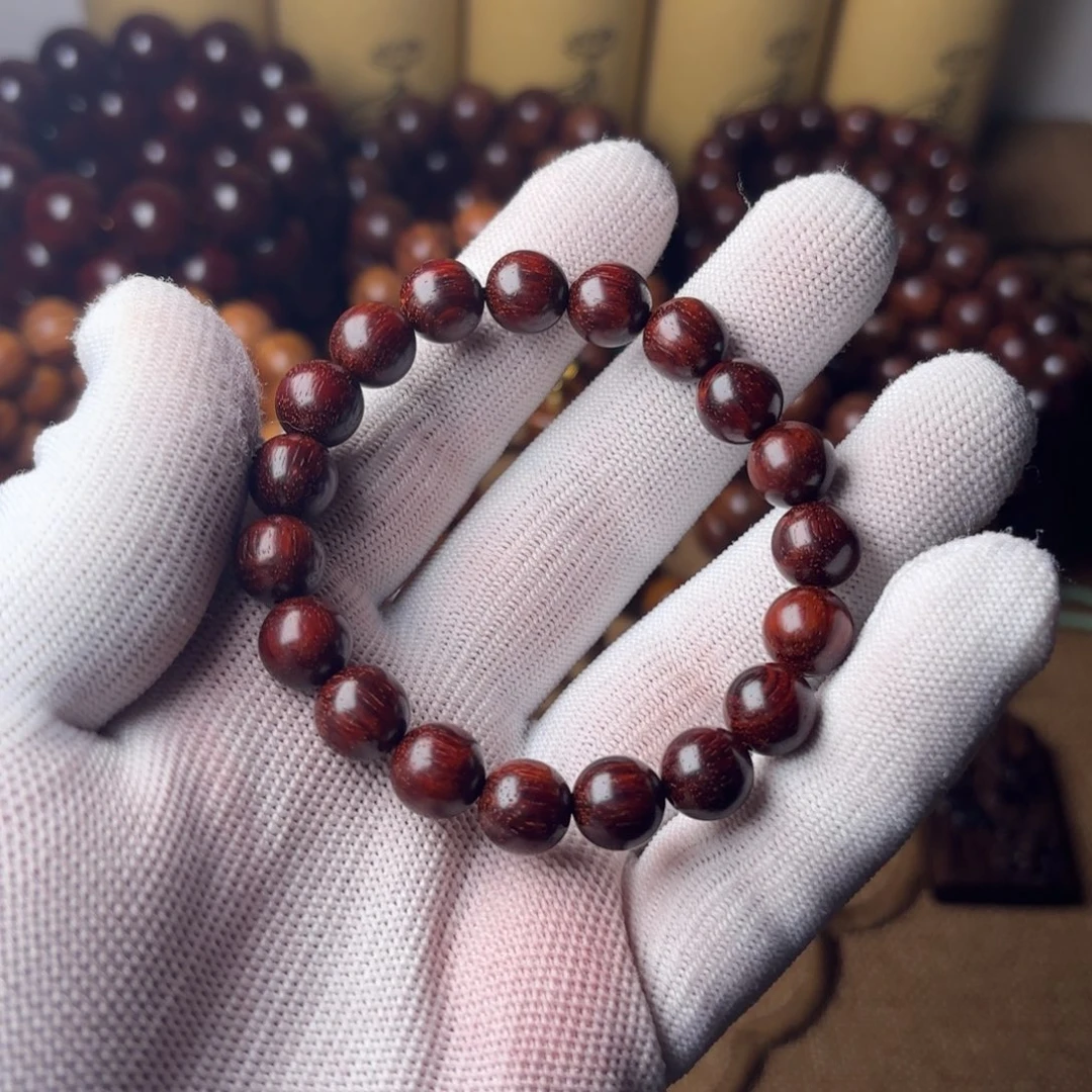 小叶紫檀手串/手链1.0原汁原味无胶膜单圈