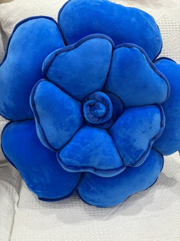 蓝色玫瑰花毛绒玩具布娃娃