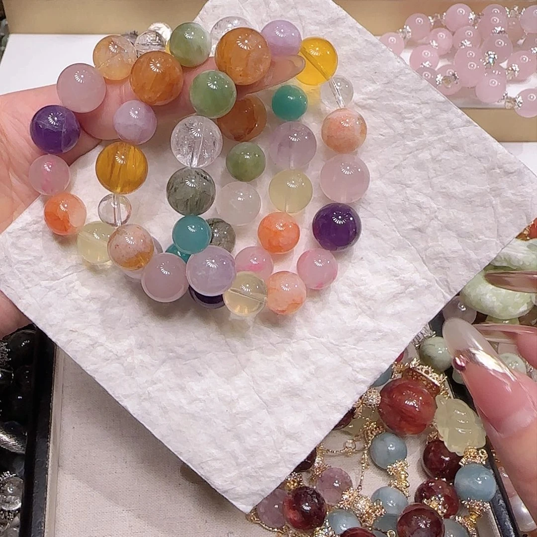 水晶手链未镶嵌多样性发一