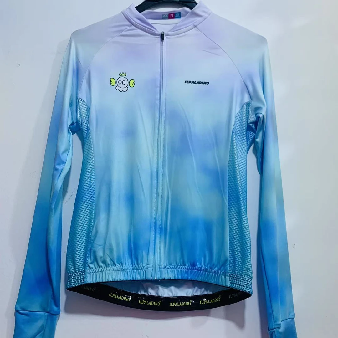 SQ 609【渐变小恶魔牛奶丝拼接长袖女士】ILPALADINO专业版骑行服