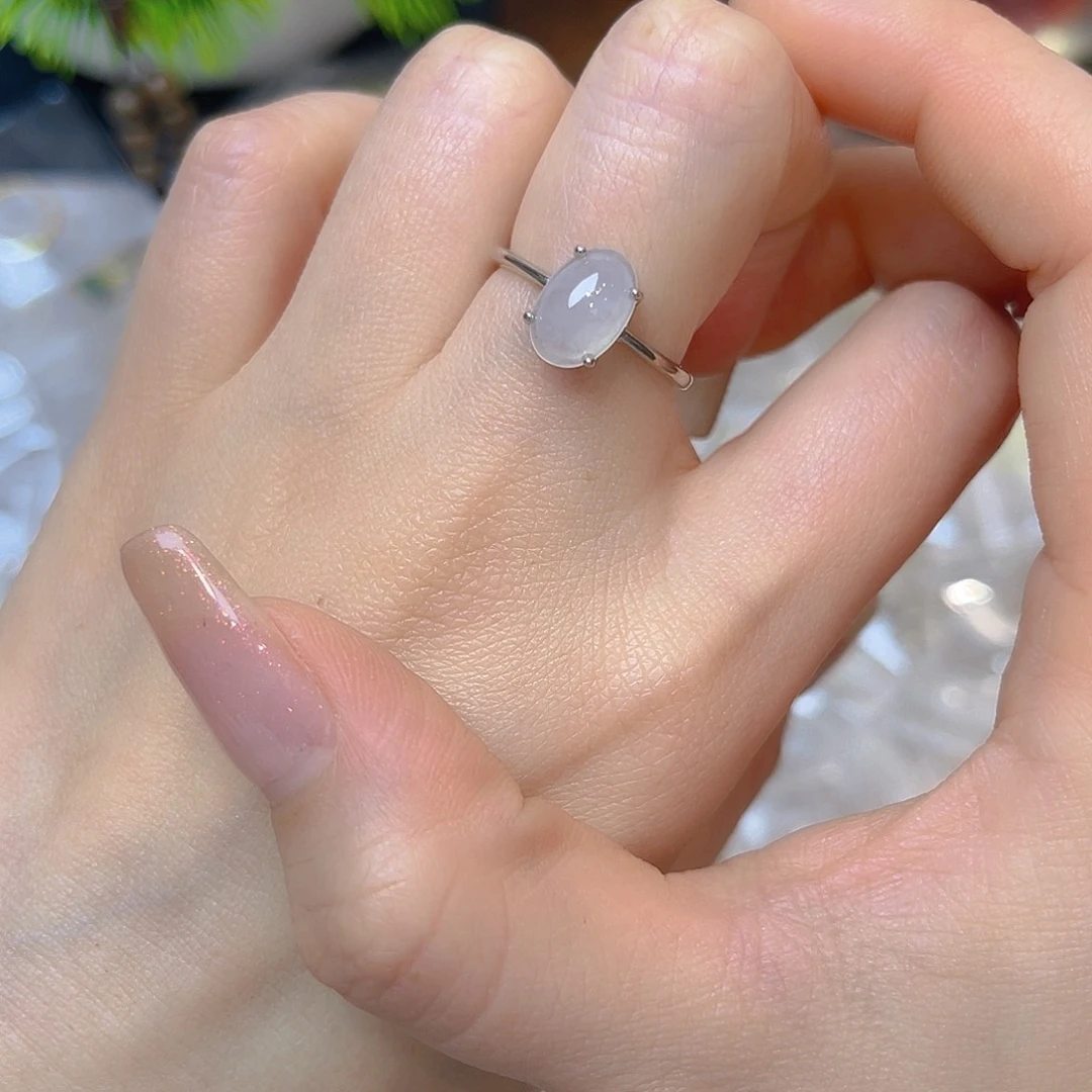 翡翠银S925镶嵌戒指