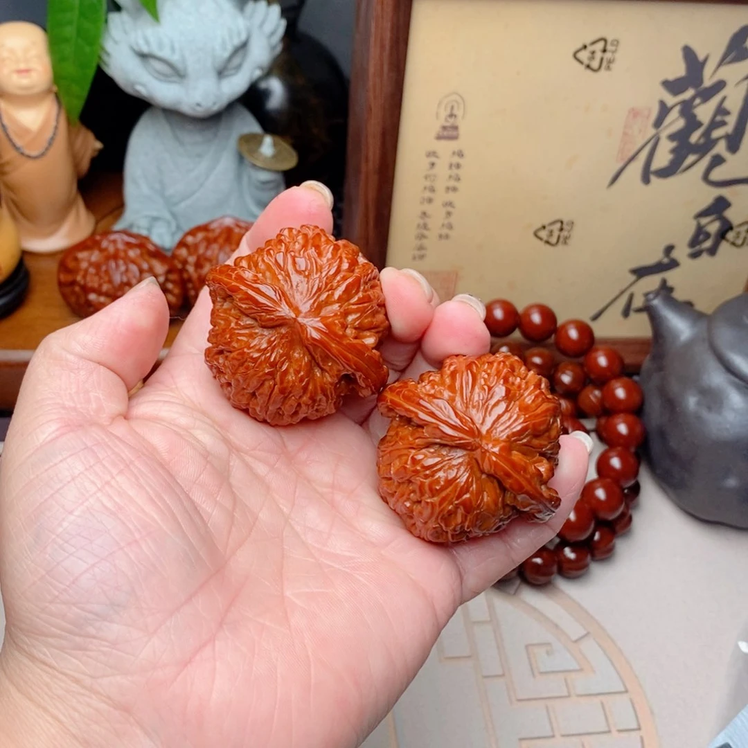 吊坠文玩核桃简*白狮子