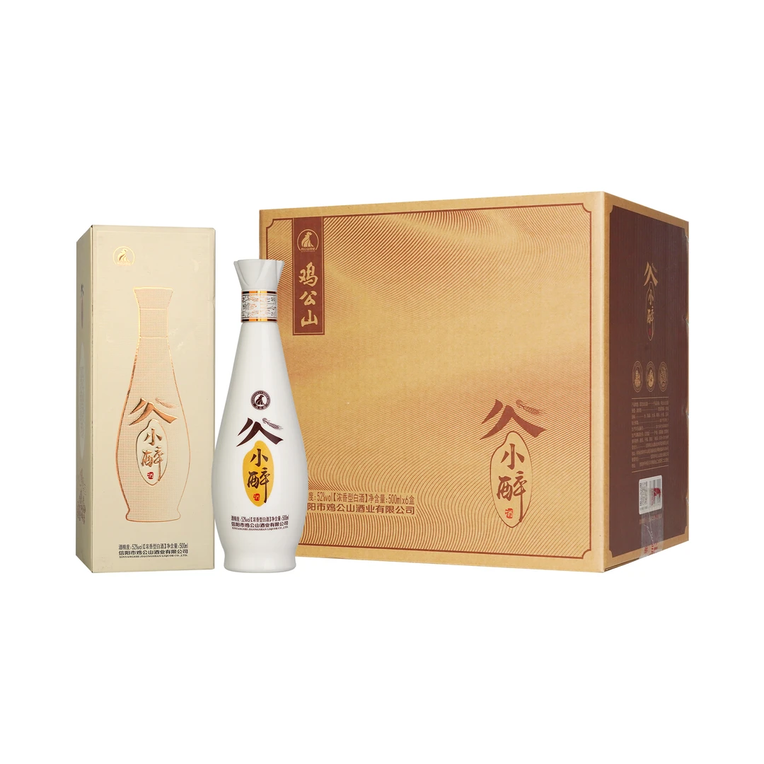 JI GONG SHAN/鸡公山白酒谷小醉五粮浓香粮食酒整箱6瓶52度500ml