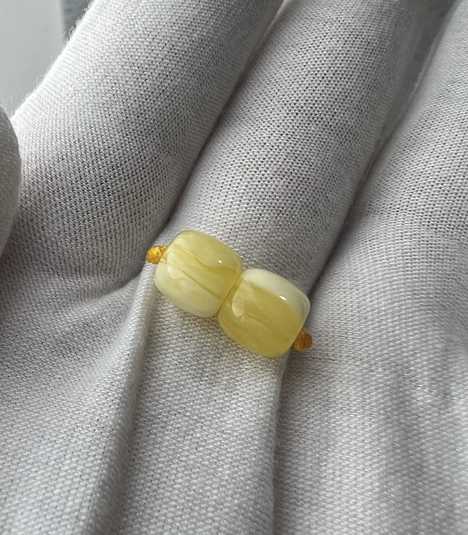 百香籽白腰珠对珠白花蜜二代老型文玩手串配饰