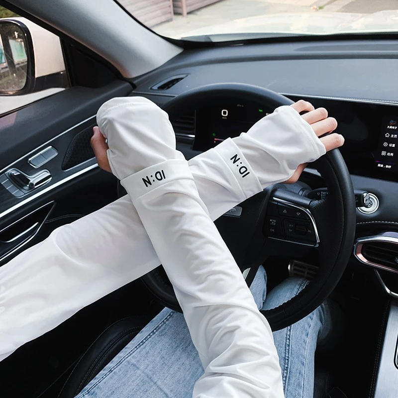 2025冰丝袖套防晒idn防紫外线学生男女夏季户外骑行开车潮款手袖