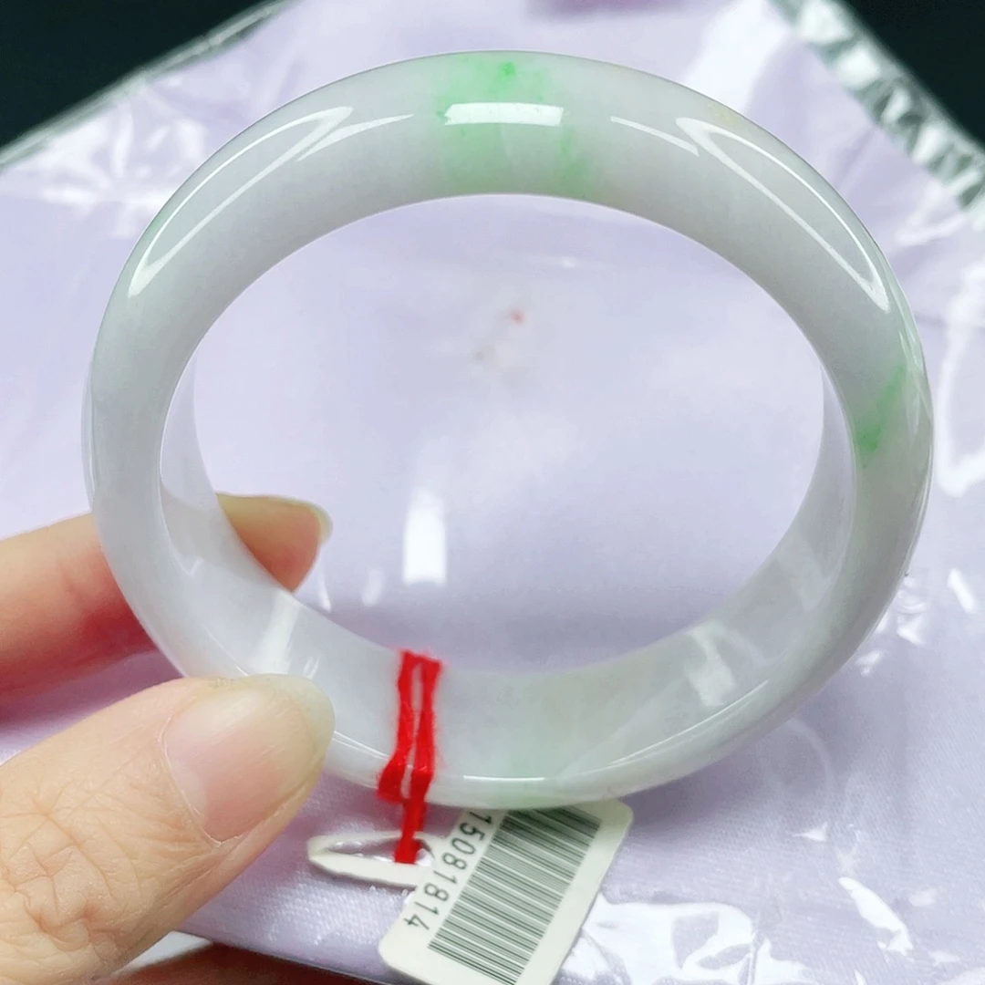 未镶嵌手镯翡翠诗*檬正圈春彩56。005