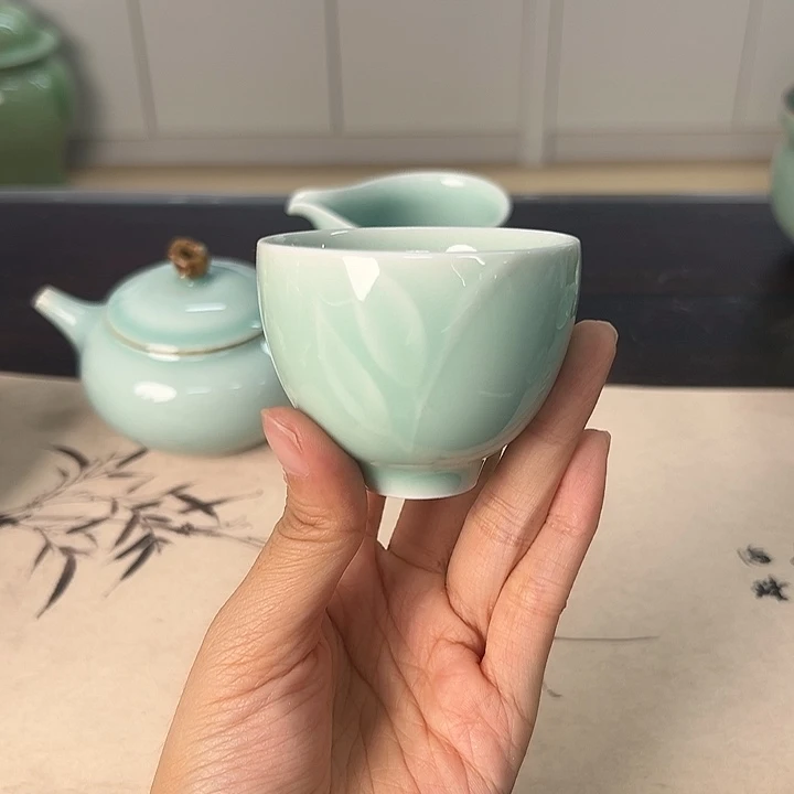 龙泉云间青瓷小米茶器
