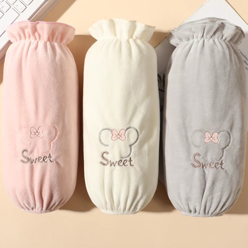 秋冬新款袖套女米色羽绒服防脏办公家务厨房防污袖口学生上班袖头