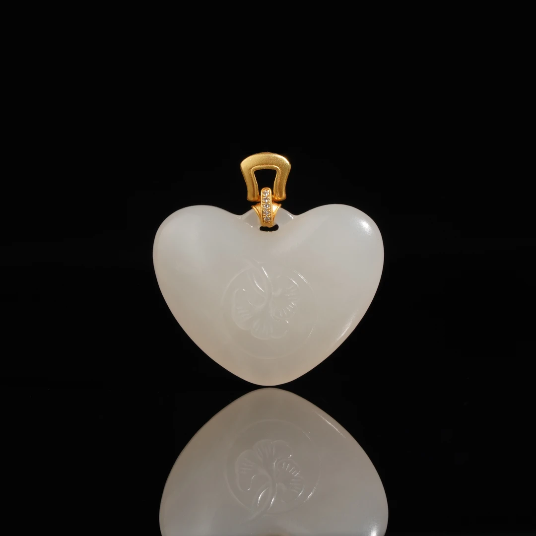 【鹿鸣】相映 | 18k金藕粉爱心吊坠  不含链 LM09