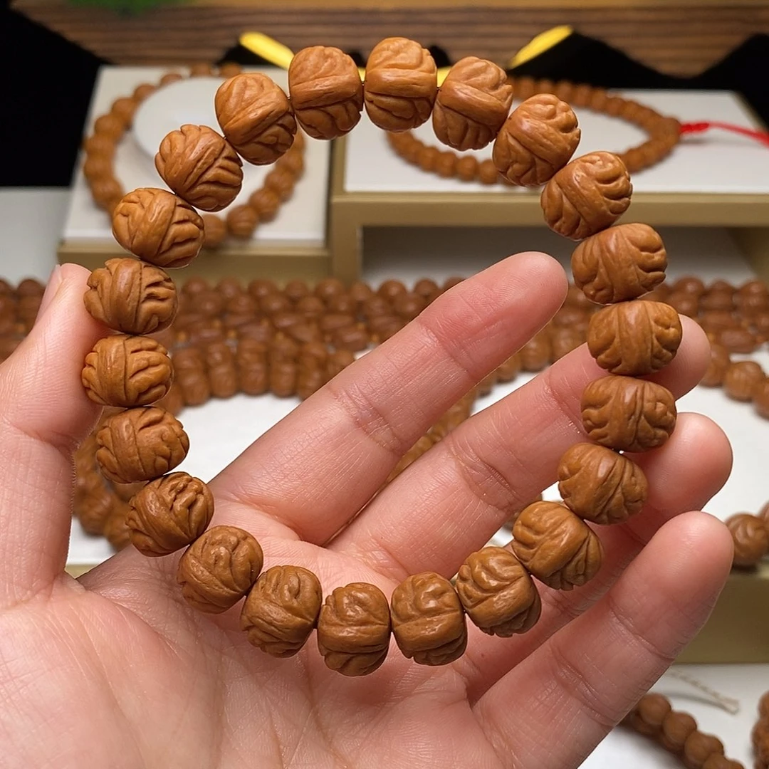手串桃核13mm野生凤羽聚宝盆桃核手串（活动价）