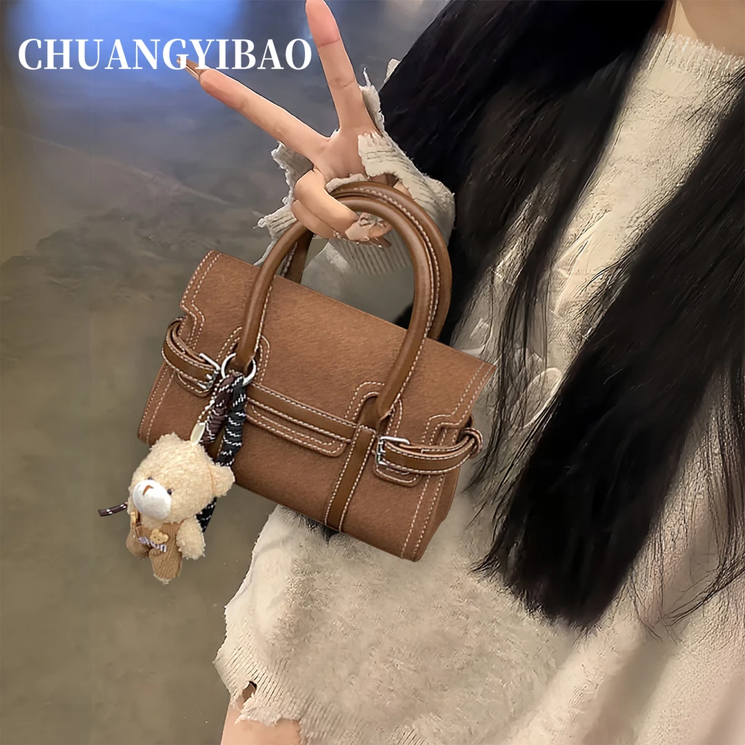 爆款超火手提包包女2025新款百搭轻奢小众设计师高级感单肩斜挎包