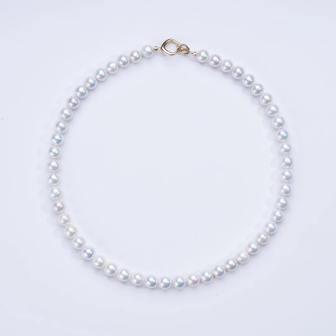 爱迪生淡水珍珠S925银扣头项链7.3-8.5mm【棋棋专属】