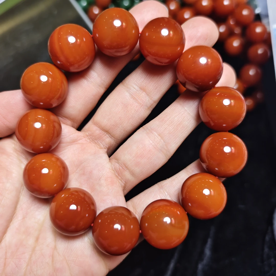 140南红精品玛瑙圆珠卡18