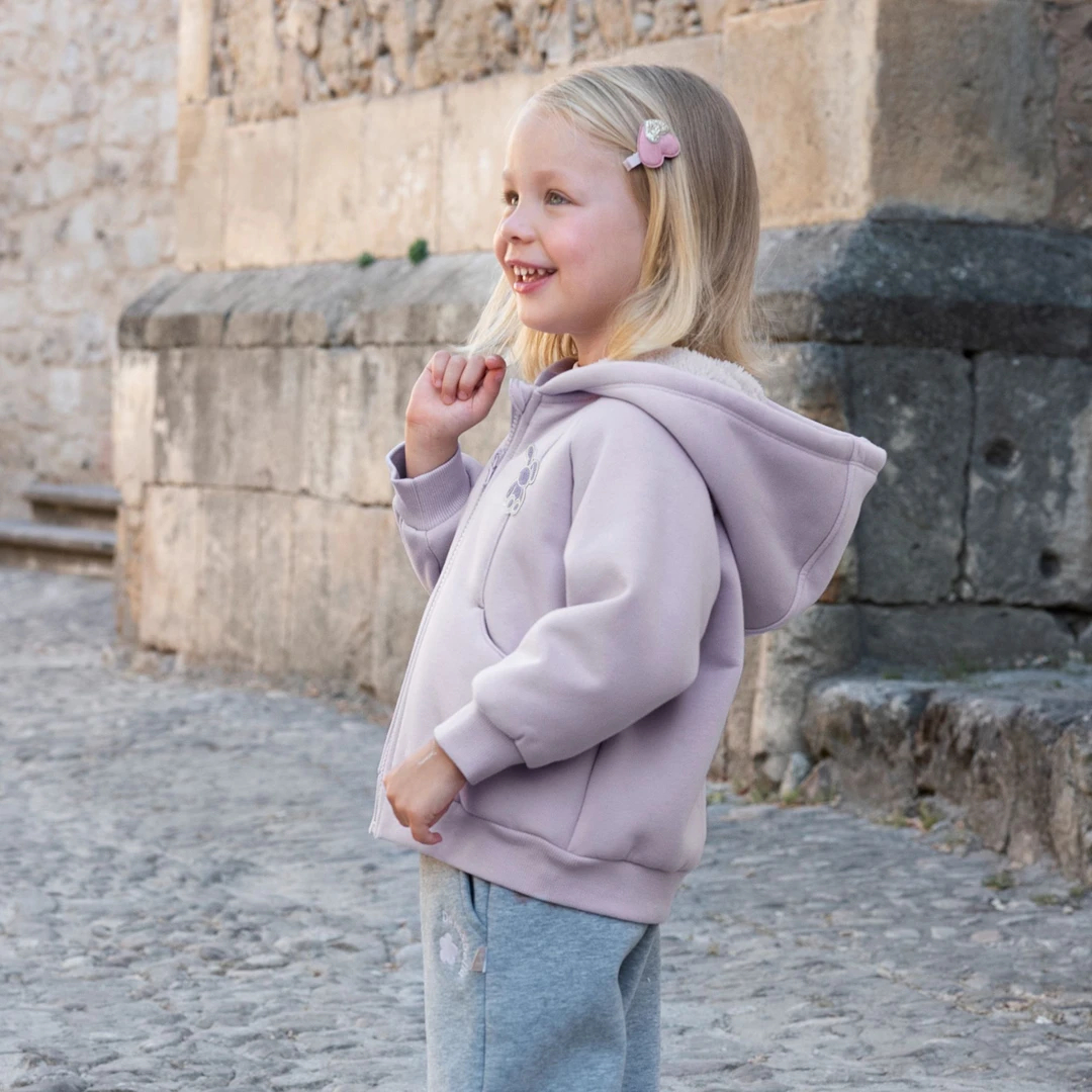 戴维贝拉儿童外套2025秋冬新款男童开衫女宝宝加绒卫衣-DB4243073