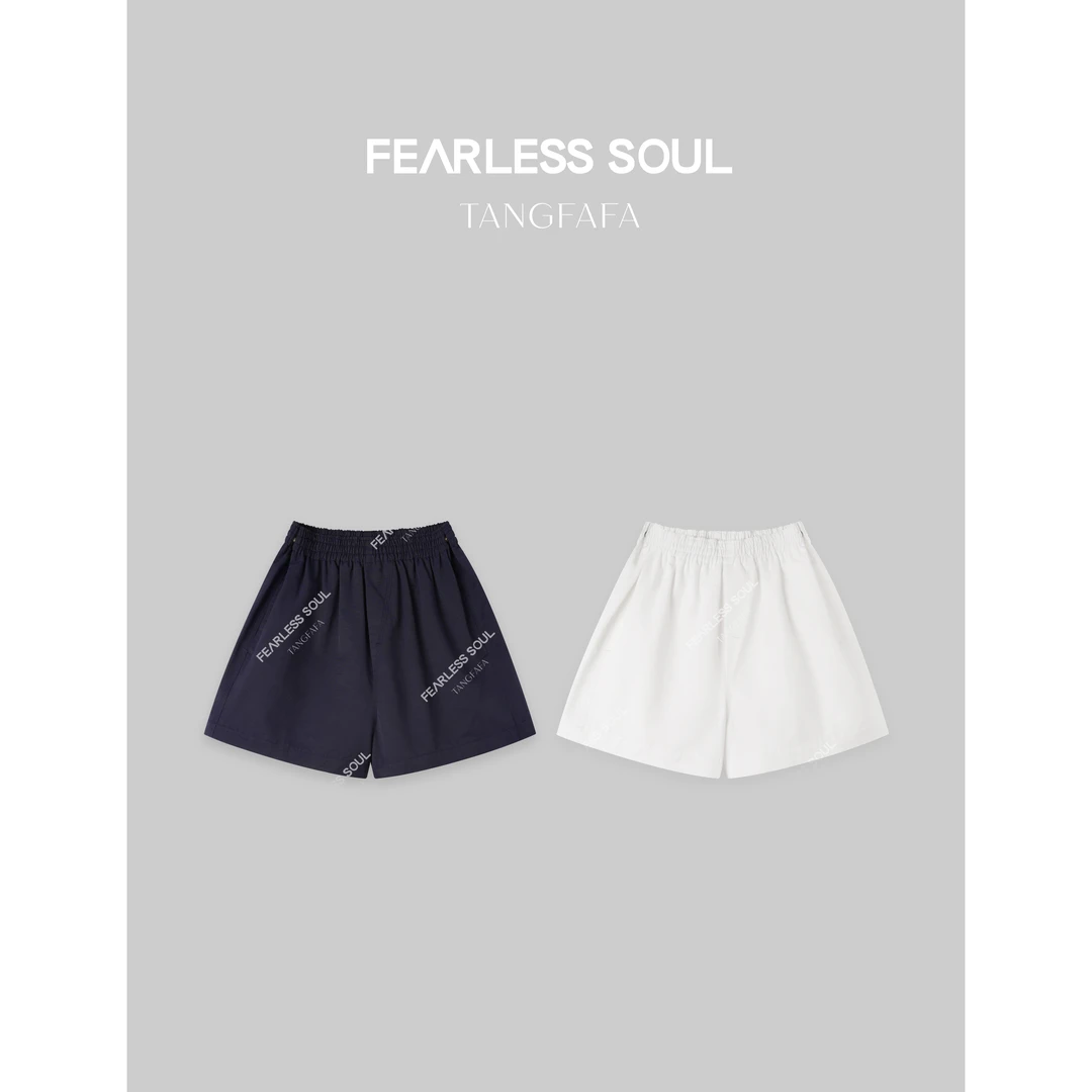 唐发发TFF2025夏季新款极简独特别致按扣式调节腰裤子 825FK071 -