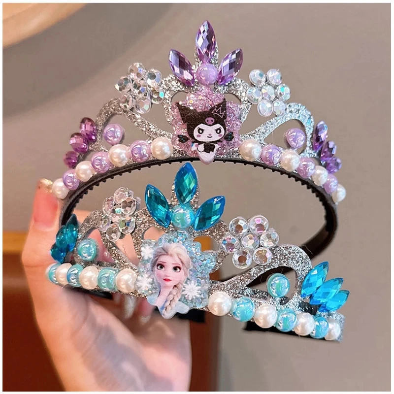 库洛米美乐蒂发箍皇冠小女孩爱莎公主头箍儿童可爱三丽鸥发饰王冠