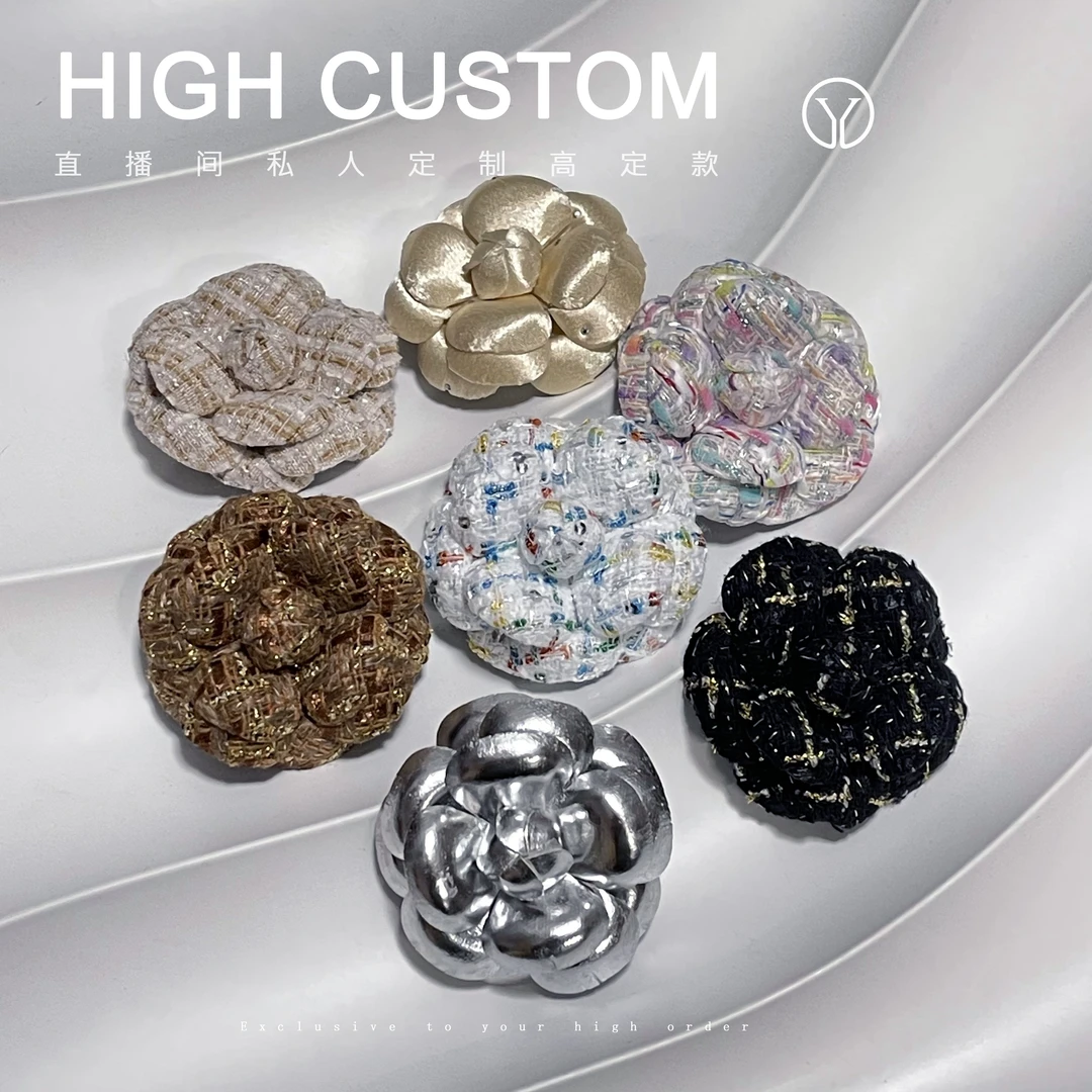 山茶花七色鸭嘴夹胸针款