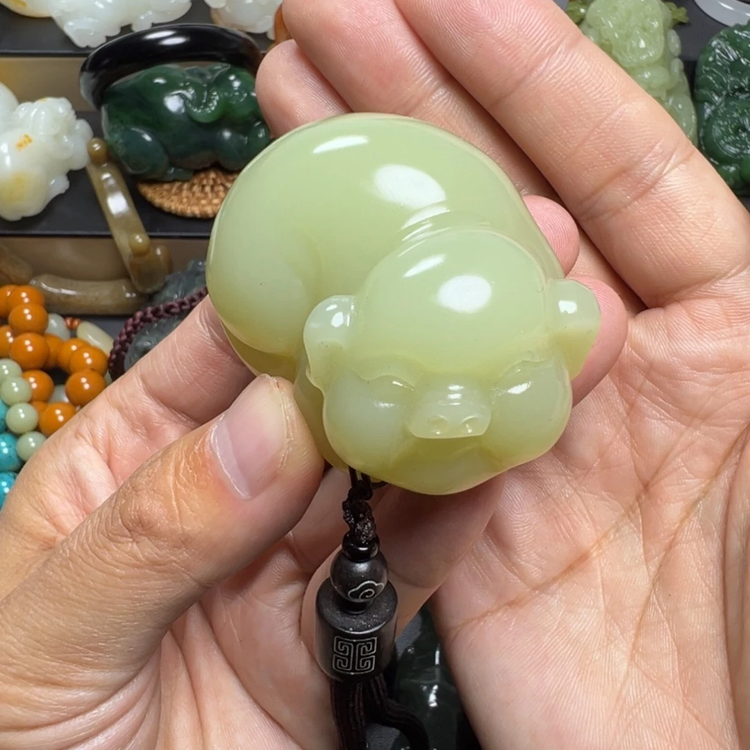 软玉未镶嵌挂件天然料子