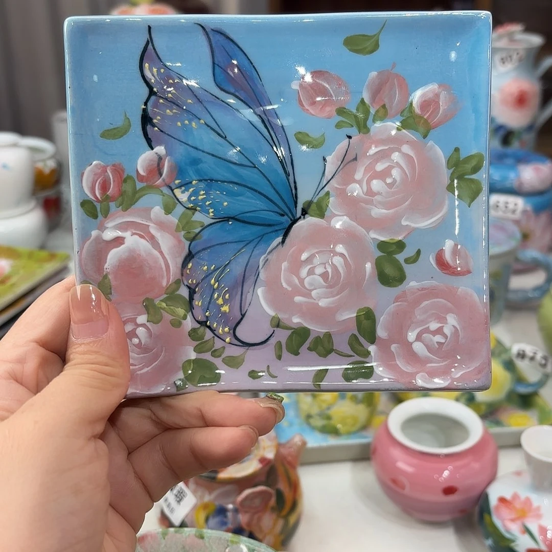 景德镇手绘高温釉下彩陶瓷茶具