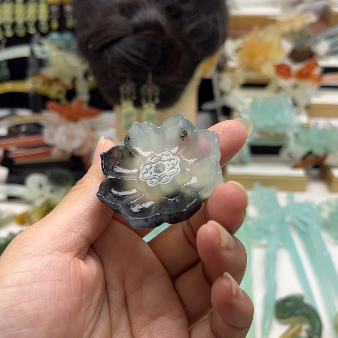 蛇纹石玉合金发簪