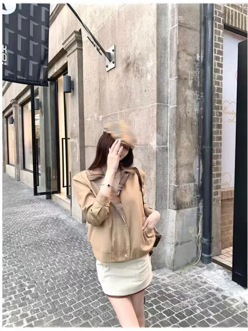 加棉加肥加大-高品质版 东京日落早秋风衣夹克定制卡其色格子外套