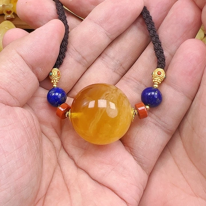 蜜蜡未镶嵌珠宝奇石单珠28.3mm