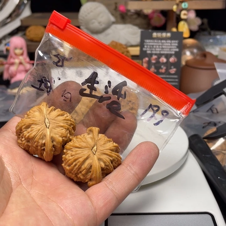 文玩核桃把件美**活白狮子