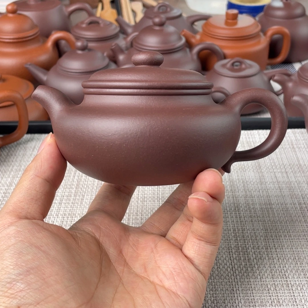 紫砂茶壶半手工老紫泥仿古壶200cc