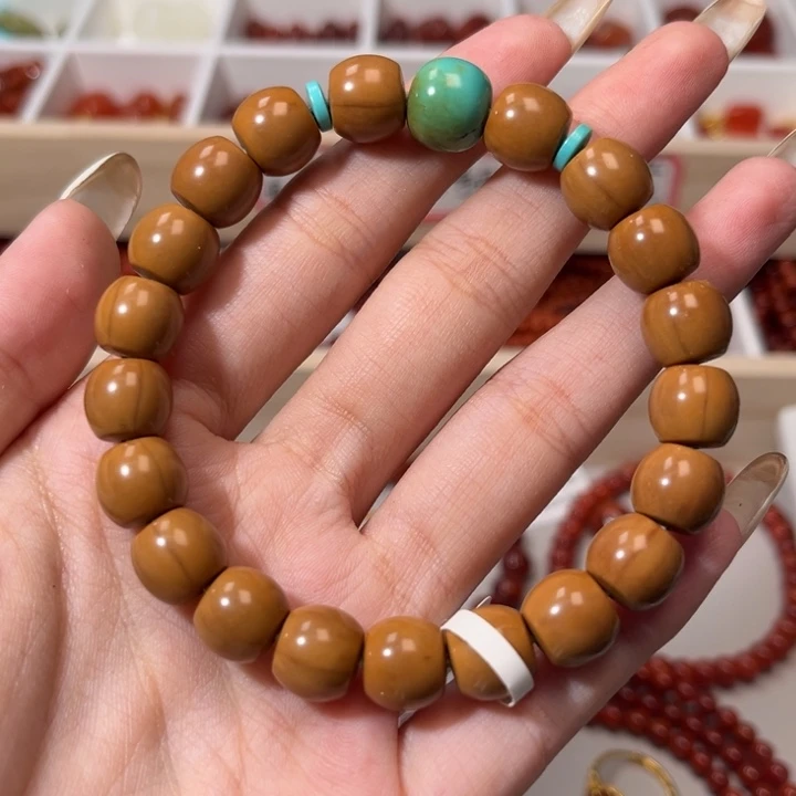 绿松石未镶嵌手链原矿绿松石老型11mm