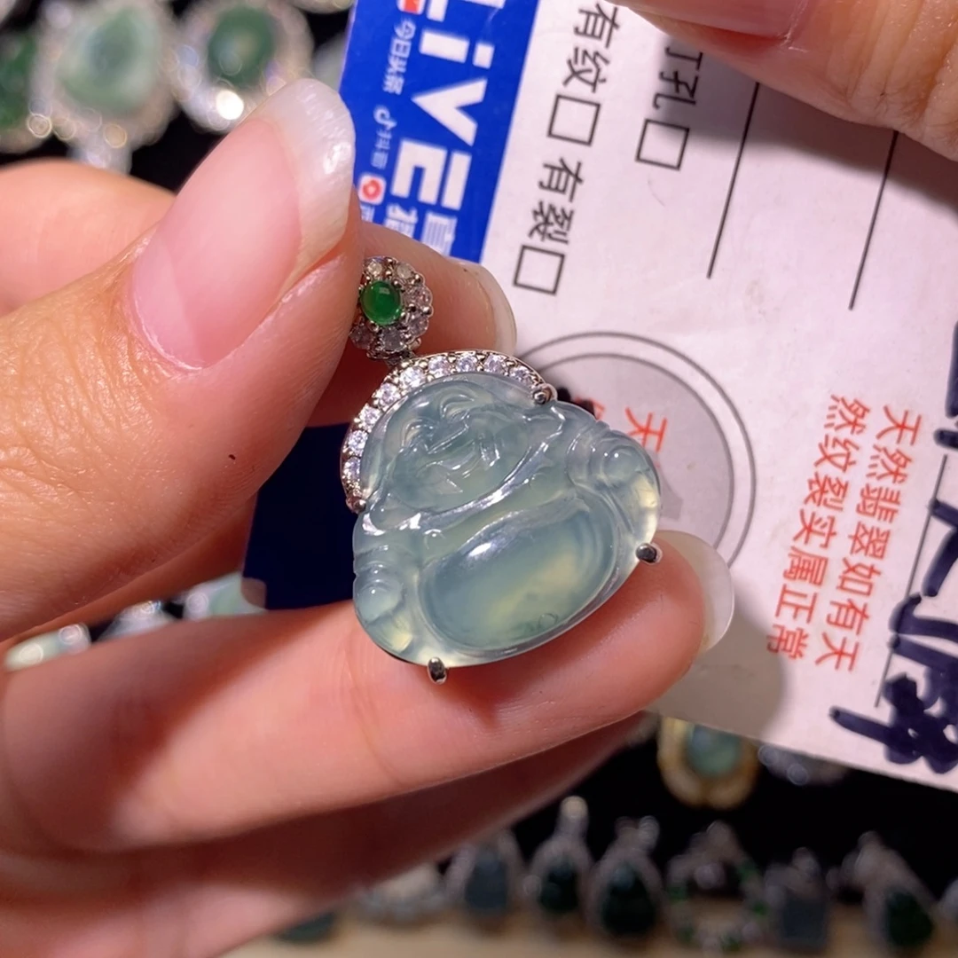 翡翠未镶嵌颈饰天然