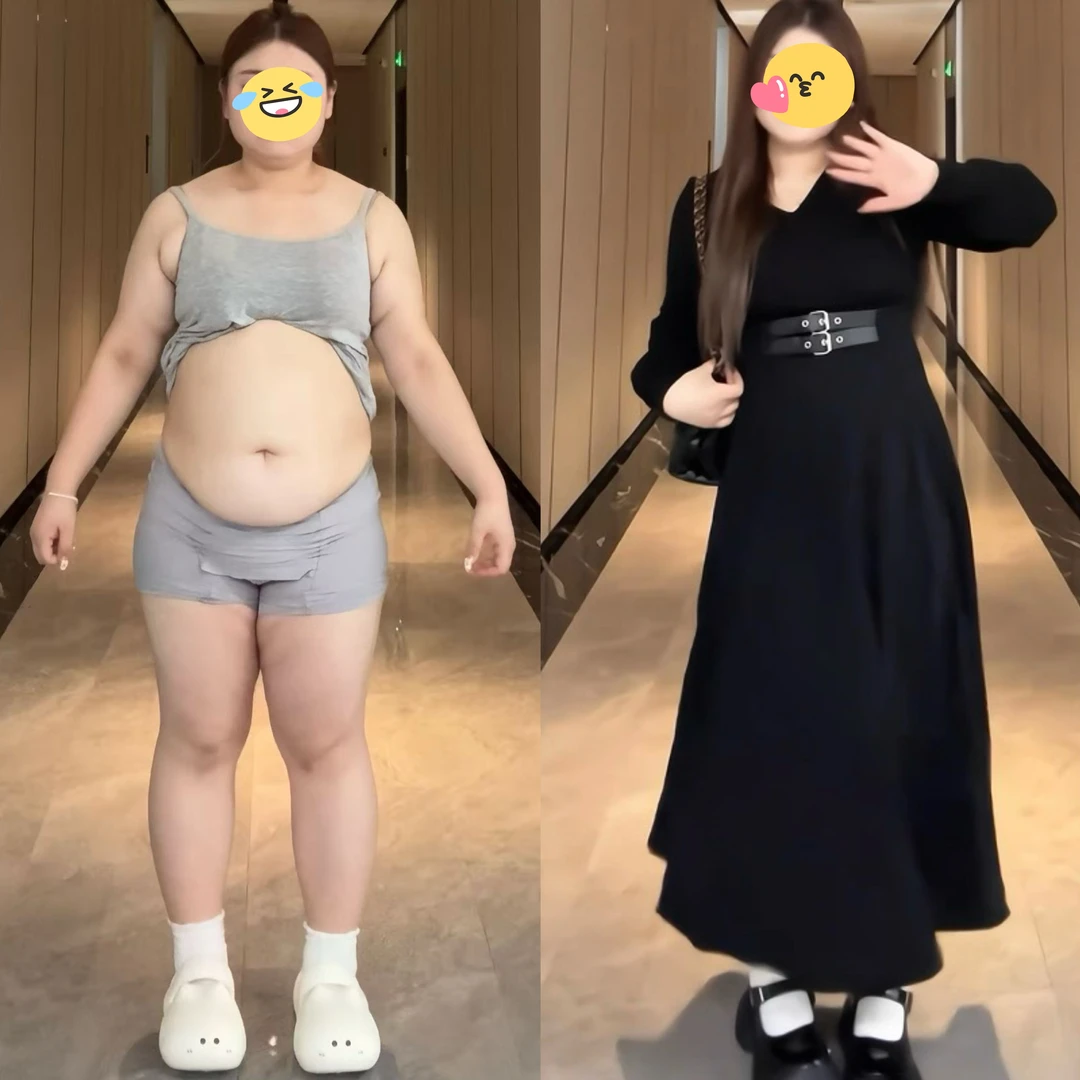 大码女装胖mm韩版v领黑色收腰连衣裙2025秋季气质显瘦遮肉长裙