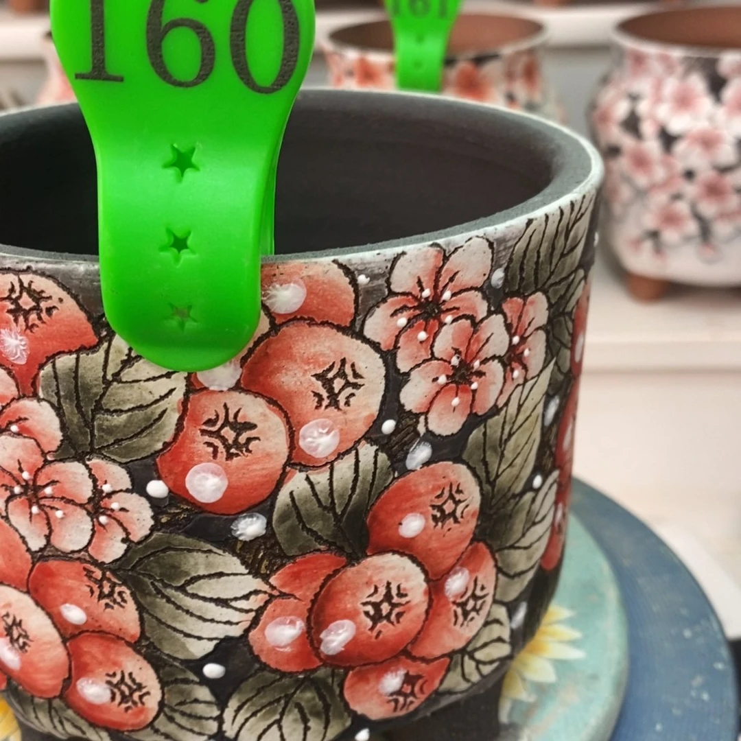 紫砂花盆莹*犀水晶花盆160
