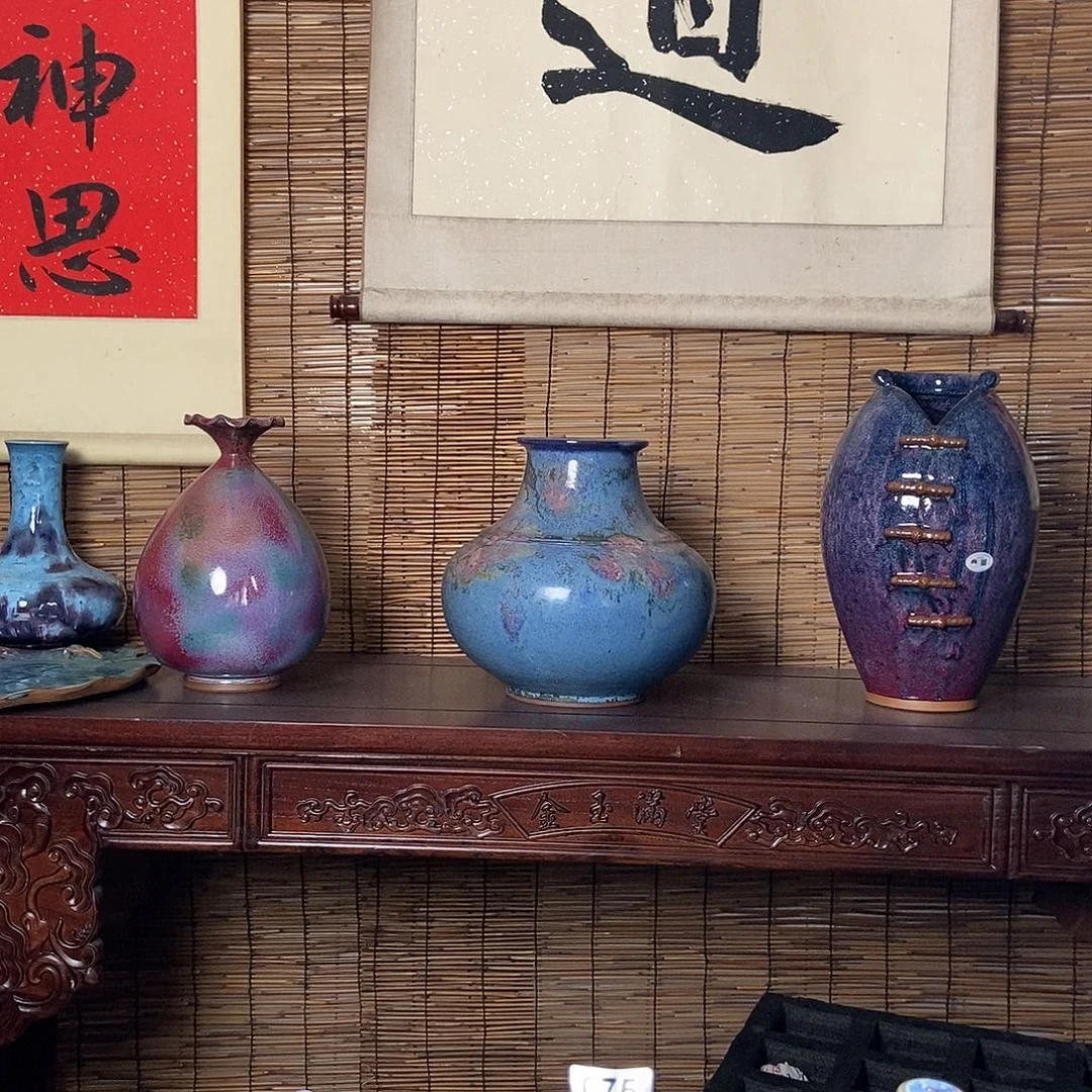 不***笑瓷片钧瓷茶壶茶具