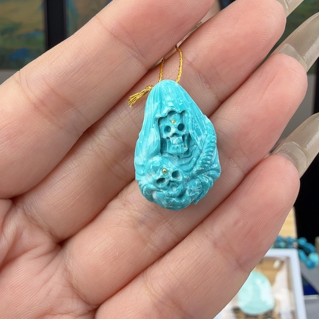 薇***i绿松石未镶嵌珠宝奇石